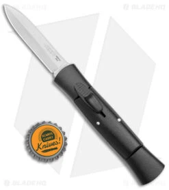 AKC 007 Concord OTF Automatic Knife Black (2.75" Satin Dagger) -Italian Blade Shop AKC 007 Concord Auto Black Satin Dagger BHQ 158279 jr bottlecap