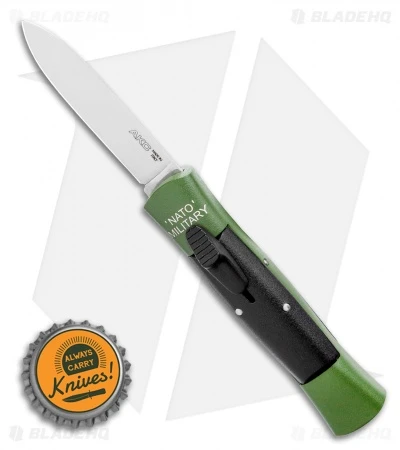 AKC Concord NATO Military OTF Automatic Knife Green/Black (2.75" Satin Flat) 6 AKC Concord NATO Military OTF Automatic Knife Green/Black (2.75" Satin Flat) - Image 4