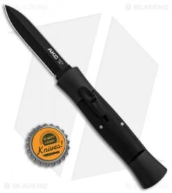 AKC 007 Concord OTF Automatic Dagger Knife Black (2.75" Black) -Italian Blade Shop AKC 007 Concord OTF Black Black Dagger GX 30504 jr bottlecap