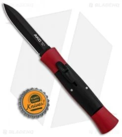 AKC 007 Concord OTF Automatic Dagger Knife Red/Black (2.75" Black) -Italian Blade Shop AKC 007 Concord OTF Red Black Dagger GX 30497 jr bottlecap