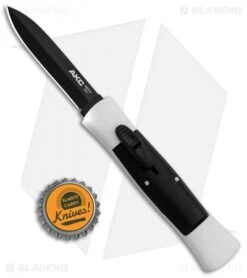 AKC 007 Concord OTF Automatic Dagger Knife White/Black (2.75" Black) -Italian Blade Shop AKC 007 Concord OTF White Black Dagger GX 30494 jr bottlecap