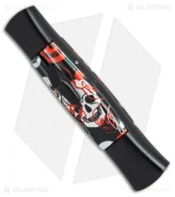 Italian Blade Shop -Italian Blade Shop AKC 077 concord red white skull black BP 19133 er spine