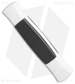 AKC 077 Concord OTF Automatic Knife White/Black (3.25" Satin Flat) -Italian Blade Shop AKC 077 concord white black satin flat BHQ 52355 er spine