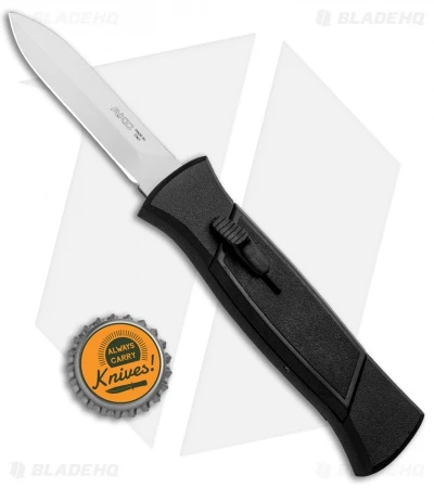 AKC 777 Blackfinger Dagger OTF Automatic Knife Black (3.375" Satin) 6 AKC 777 Blackfinger Dagger OTF Automatic Knife Black (3.375" Satin) - Image 4