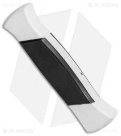 AKC 777 Blackfinger Dagger OTF Automatic Knife White/Black (3.375" Black) -Italian Blade Shop AKC 777 Blackfinger Dagger OTF White Black BHQ 82047 jr side