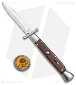 AKC 9" Bayonet Automatic Swinguard Italian Stiletto Snakewood (4" Satin) 9 AKC 9" Bayonet Automatic Swinguard Italian Stiletto Snakewood (4" Satin) -Italian Blade Shop AKC 9in Auto Italian Stieltto Snakewood Satin Bayo BHQ 158041 jr bottlecap