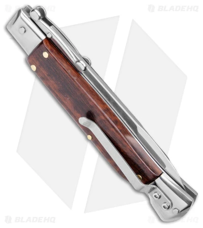 AKC 9" Bayonet Automatic Swinguard Italian Stiletto Snakewood (4" Satin) 5 AKC 9" Bayonet Automatic Swinguard Italian Stiletto Snakewood (4" Satin) - Image 3