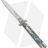 AKC Leverletto 9" Automatic Italian Stiletto Abalone (4" Satin Flat)