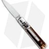 AKC Classic 6" Lever Lock Automatic Italian Knife Stag (2.25" Satin) -Italian Blade Shop AKC Classic LL Stag BHQ 50855 jr