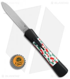 AKC Concord OTF Automatic Knife Italy Flag (3.25" Flat Satin) -Italian Blade Shop AKC Concord italy flag flat satin BHQ 75609 jr bottlecap