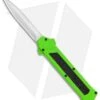 AKC F-16 D/A Dagger OTF Automatic Knife Neon Green (3.3" Satin) -Italian Blade Shop AKC F 16 DA Dagger OTF Auto Neon Green Satin BHQ 113380 jr