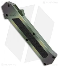 AKC F-16 D/A Bayonet OTF Automatic Knife OD Green Camo (3.4" Satin) -Italian Blade Shop AKC F 16 DA Dagger OTF Auto OD Green Camo Satin BHQ 125319 jr spine