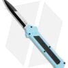 AKC F-16 D/A Bayonet OTF Automatic Knife Teal (3.3" Two Tone) -Italian Blade Shop AKC F 16 Teal DA OTF Auto Bayo TT Plain GX 35011 jr