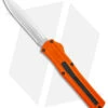 AKC F-20 D/A Drop Point OTF Automatic Knife Orange Aluminum (3.6" Satin)