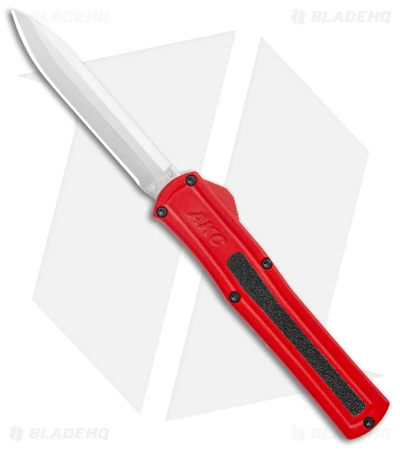 AKC F-20 D/A Dagger OTF Automatic Knife Red Aluminum (3.6" Satin) 3 AKC F-20 D/A Dagger OTF Automatic Knife Red Aluminum (3.6" Satin)