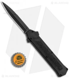 AKC F-16 D/A Bayonet OTF Automatic Knife Black Inlay (3.3" Black) -Italian Blade Shop AKC F DA Bayo OTF Black Inlay Black BHQ 83219 jr bottlecap