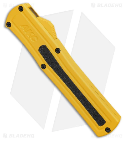 AKC F-20 D/A OTF Automatic Knife Dagger Yellow Aluminum (3.6" Satin) 4 AKC F-20 D/A OTF Automatic Knife Dagger Yellow Aluminum (3.6" Satin) - Image 2