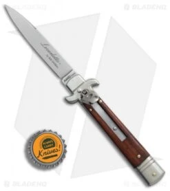 AKC Leverletto 7.75" Lever Lock Auto Italian Knife Cocobolo (3.2" Satin Flat) 9 AKC Leverletto 7.75" Lever Lock Auto Italian Knife Cocobolo (3.2" Satin Flat) -Italian Blade Shop AKC Leverletto 7 75in cocobolo satin flat BHQ 75617 er bottlecap