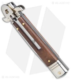 AKC Leverletto 7.75" Lever Lock Auto Italian Knife Cocobolo (3.3" Satin Bayonet) -Italian Blade Shop AKC Leverletto LL Auto Italian Cocobolo Satin Bayo BHQ 139808 jr spine