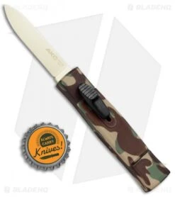 AKC Minion Concord OTF Automatic Knife Green Camo (2.3" Gold) -Italian Blade Shop AKC Minion Concord OTF Green Camo Gold BHQ 72048 jr bottlecap