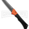 AKC Smarty Black W/Orange Bolster Automatic Knife Reverse Tanto - Black SW Plain -Italian Blade Shop AKC Smarty AK Black w Orange Bolster 3in BSW BHQ 184665 td large