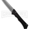 AKC Smarty Black Automatic Knife Reverse Tanto - Stonewash Plain -Italian Blade Shop AKC Smarty Automatic Knife Black Aluminum 3.3in Stonewash BHQ 180893 hd large