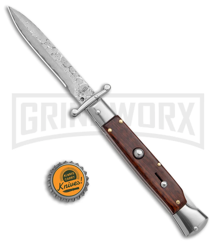 AKC Swinguard 9" Snakewood (Damascus Bayonet Blade) 6 AKC Swinguard 9" Snakewood (Damascus Bayonet Blade) - Image 4