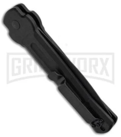 AKC X-treme Ace Black Automatic Knife - Black Plain -Italian Blade Shop AKC X TREME ACE Side Opening Automatic Knife Black Black BHQ 100384 kp side large