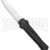 AKC X-treme Ace Black Automatic Knife - Satin Plain -Italian Blade Shop AKC X TREME ACE Side Opening Automatic Knife Black Satin BHQ 100386 kp open large