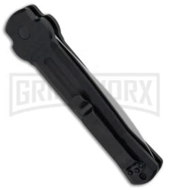 AKC X-treme Ace Black Automatic Knife - Satin Plain -Italian Blade Shop AKC X TREME ACE Side Opening Automatic Knife Black Satin BHQ 100386 kp side large