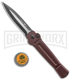 AKC X-treme ACE Brown Automatic Knife - Two Tone -Italian Blade Shop AKC X treme Ace Auto Brown TT BHQ 136122 jr bottlecap large