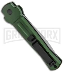 AKC X-treme Ace Green Automatic Knife - Satin Plain -Italian Blade Shop AKC X treme Ace Auto Green SW BHQ 125448 jr side large