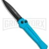 AKC X-treme ACE Light Blue Automatic Knife - Black -Italian Blade Shop AKC X treme Ace Auto Light Blue Black ACE LBLB BHQ 115396 jr large