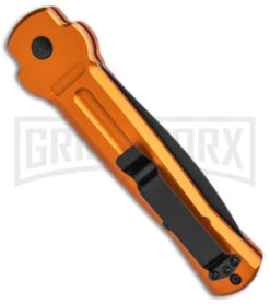 AKC X-treme Ace Automatic Knife - Orange -Italian Blade Shop AKC X treme Ace Auto Orange Black BHQ 136123 jr side large
