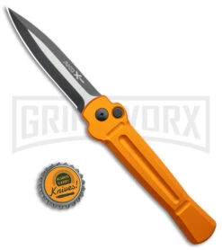 AKC X-treme Ace Orange Automatic Knife - Two Tone Dagger Plain 9 AKC X-treme Ace Orange Automatic Knife - Two Tone Dagger Plain -Italian Blade Shop AKC X treme Ace Auto Orange TT BHQ 143389 jr bottlecap large