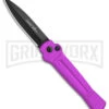 AKC X-treme Ace Purple Automatic Knife - Black Plain -Italian Blade Shop AKC X treme Ace Auto Purple Black BHQ 179221 jr large