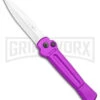 AKC X-treme Ace Purple Automatic Knife - Stonewash Plain -Italian Blade Shop AKC X treme Ace Auto Purple Satin BHQ 179205 jr large
