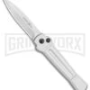 AKC X-treme Ace Silver Automatic Knife - Satin Plain -Italian Blade Shop AKC X treme Ace Auto Silver Satin BHQ 113920 jr large