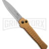 AKC X-treme Ace1 Gold Aluminum Automatic Knife - Satin Plain -Italian Blade Shop AKC X treme Ace Automatic Knife Gold 3in Satin BHQ 189018 td large