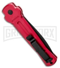 AKC X-treme Ace Red Automatic Knife - Black Plain 8 AKC X-treme Ace Red Automatic Knife - Black Plain -Italian Blade Shop AKC X treme Ace Automatic Knife Red 3.6 Black BHQ 123056 LS Side large