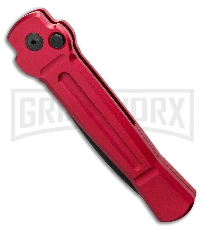 AKC X-treme Ace Red Automatic Knife - Black Plain 4 AKC X-treme Ace Red Automatic Knife - Black Plain - Image 2