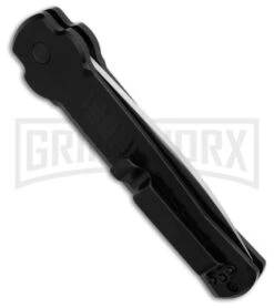 AKC X-treme Ace1 Side Opener Black Automatic Knife - Satin Plain -Italian Blade Shop AKC X treme Ace1 Automatic Knife Black 3.75in Satin BHQ 189353 hd side large