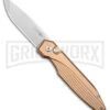 AKC X-treme Dandy Tan Aluminum Automatic Knife (Stonewash) -Italian Blade Shop AKC X treme Dandy Tan Aluminum Auto SW BHQ 176851 jr large