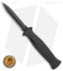 AKC X-treme EVO OTF D/E Automatic Knife Black (3.5" Black) Dagger -Italian Blade Shop AKC X treme EVO OTF Automatic Knife Black 3.5 Black Dagger BHQ 119845 LS Bottlecap
