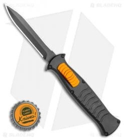 AKC X-treme EVO OTF Automatic Knife Black / Orange Slide (3.5" Black) Dagger -Italian Blade Shop AKC X treme EVO OTF Automatic Knife Black Orange Slide 3.5 Black Dagger BHQ 119626 LS Bottlecap