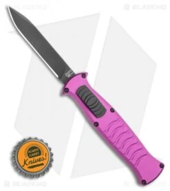 AKC X-treme EVO OTF Automatic Knife Purple (3.5" Black) -Italian Blade Shop AKC X treme EVO OTF Automatic Knife Purple 3.5 Black BHQ 120293 LS Bottlecap