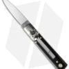 AKC Classic 6" Lever Lock Automatic Italian Knife Dark Horn (2.5" Polish) F17 -Italian Blade Shop akc 6in lever lock dark horn flat