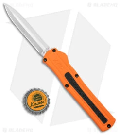AKC F-20 D/A Dagger OTF Automatic Knife Orange Aluminum (3.6" Satin) -Italian Blade Shop akc f 20 da otf auto black Orange aluminum Satin dagger BHQ 177350 jr bottlecap