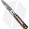 AKC Classic 6" Lever Lock Automatic Italian Knife Snakewood (2.5" Damascus) -Italian Blade Shop akc lever 6in snakewood damascus flat cm