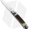 AKC Classic 8" Lever Lock Automatic Italian Knife Stag Horn (3.2" Polish)